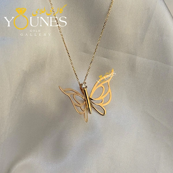 گردنبند پروانه مینیمال طلا